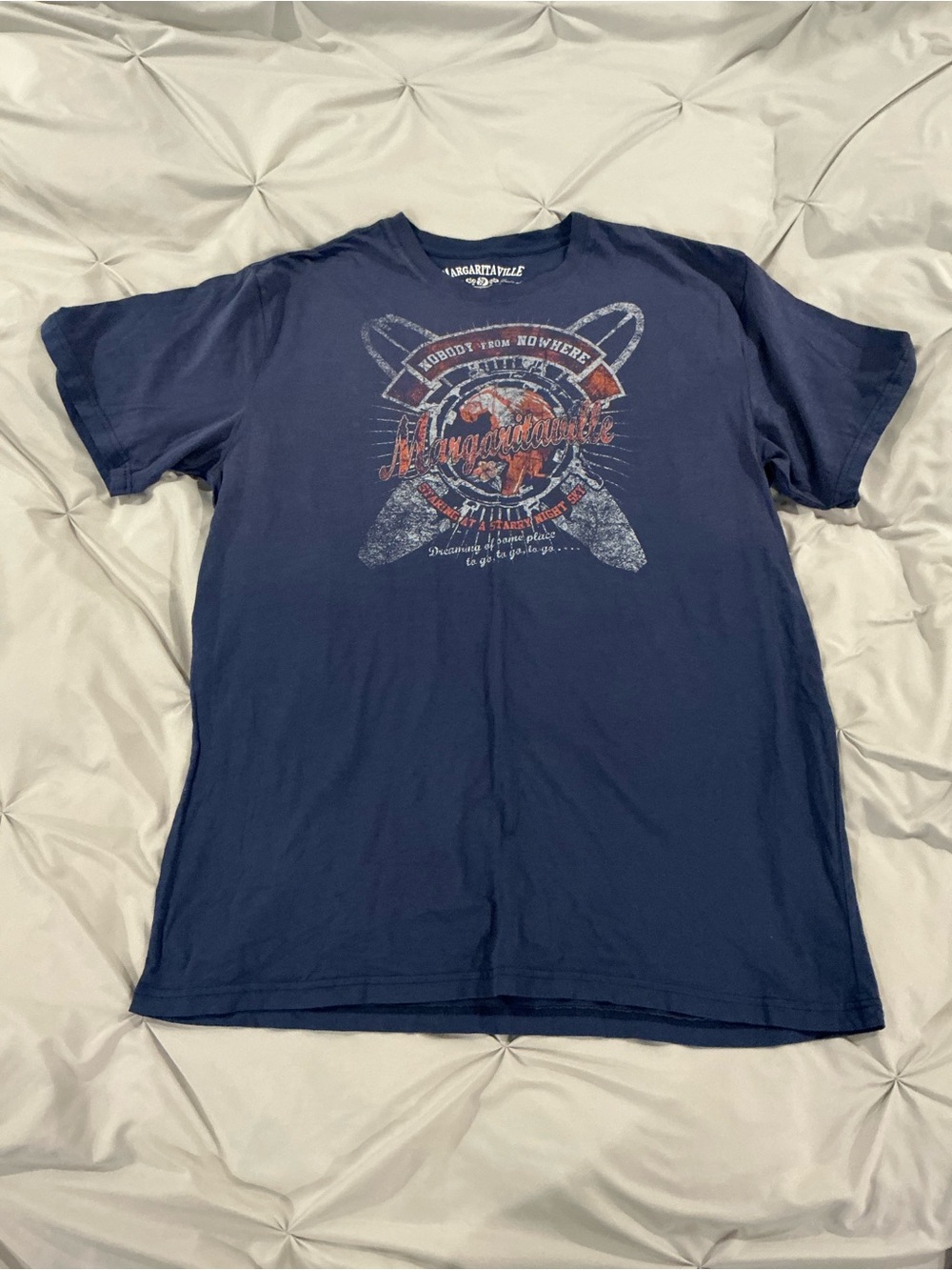 Men’s Margaritaville Navy Short Sleeve Graphic Tee Shirt - Size XXL